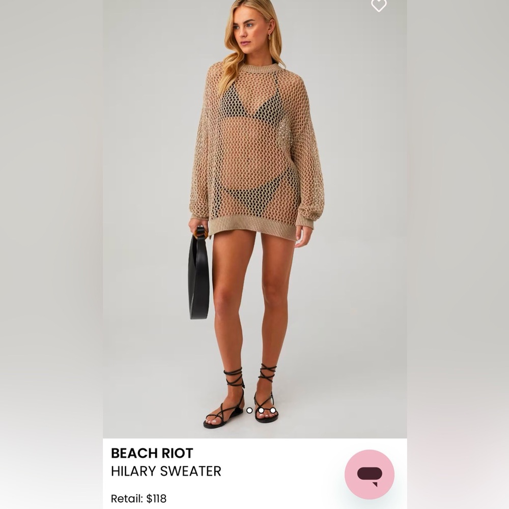 BEACH RIOT Hilary Sweater Cover Up, Like New